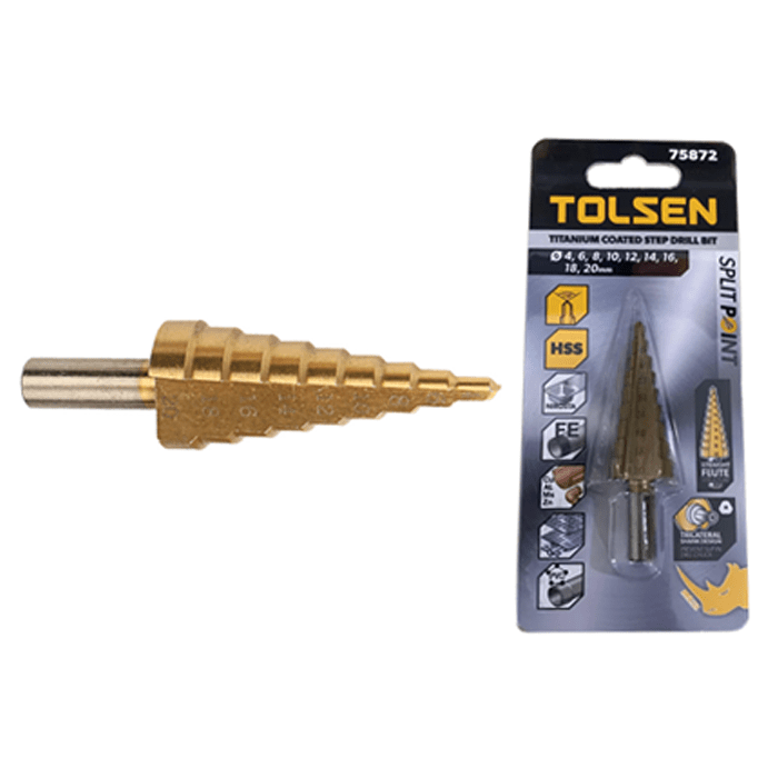 Drillpro 6pz punta step deals drill coated with titanium