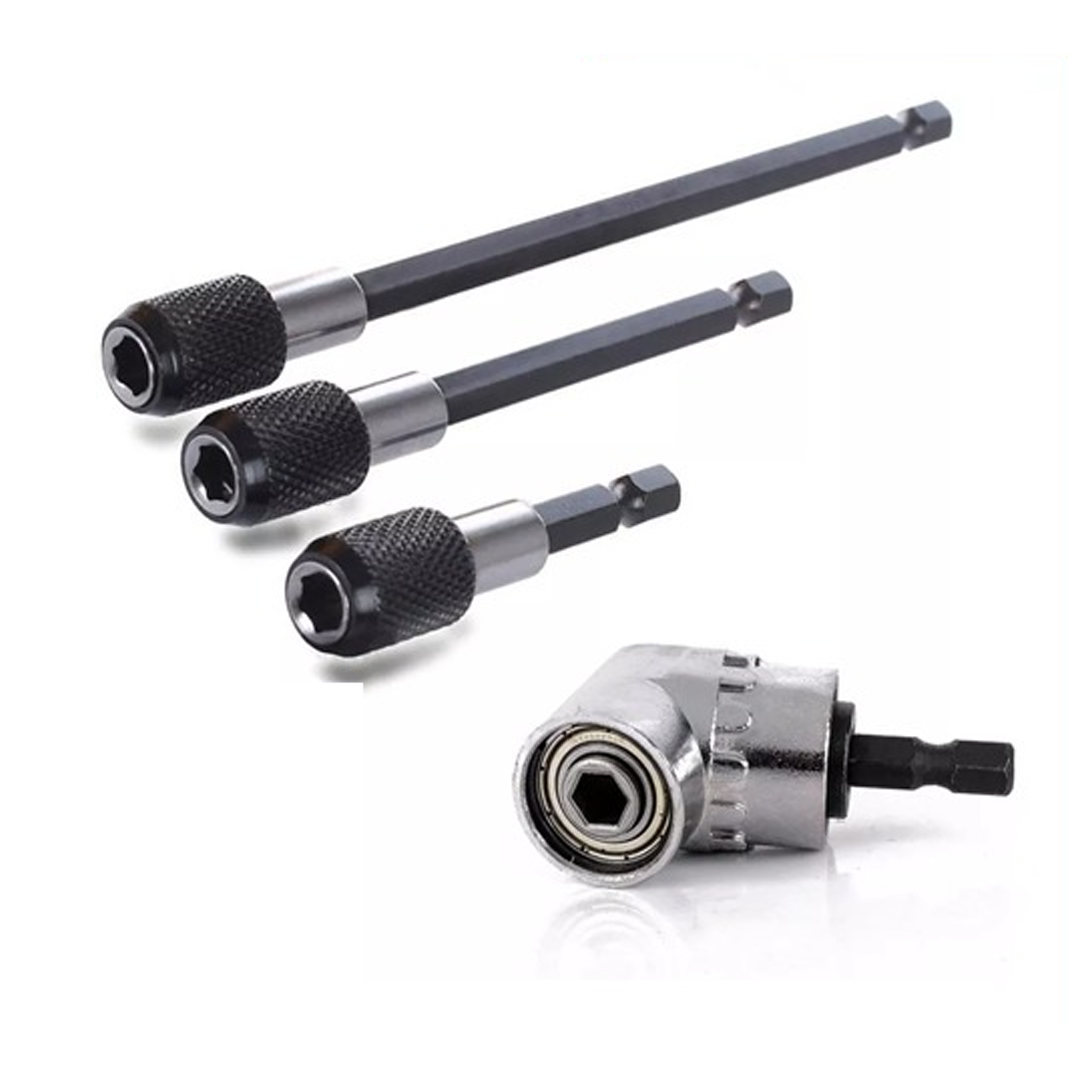 360° Right angle Magnetic Screwdriver Nut Drill Bit Holder – Alhadefh ...