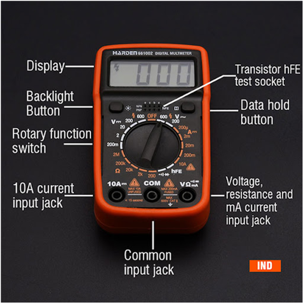 Harden Digital Multimeter 661002 – Alhadefh Bulding Materials