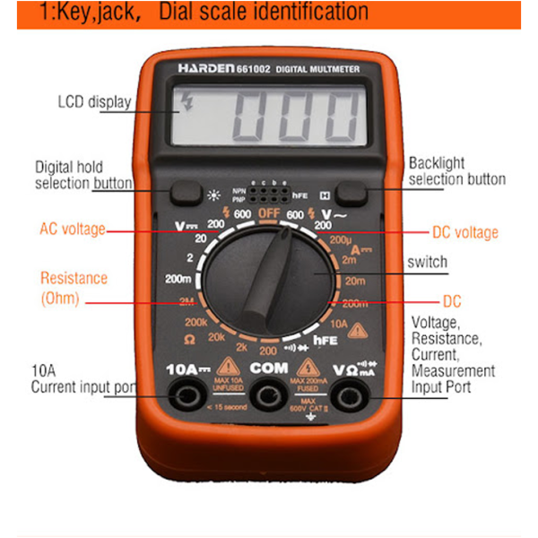 Harden Digital Multimeter 661002 – Alhadefh Bulding Materials